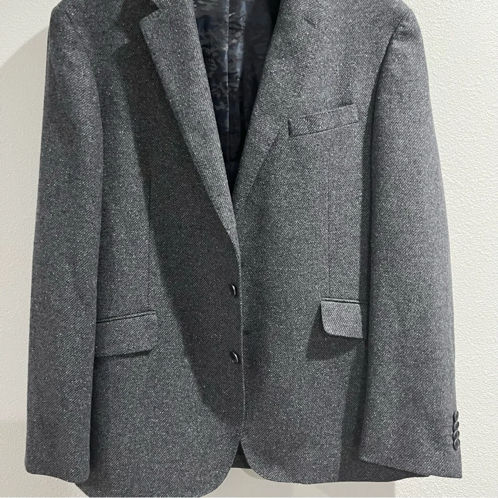 Joseph Abboud Nova Fides Slim Fit Brushed Flannel Wool Blend Blazer Sport 44L - Picture 4 of 8